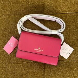 NWT Kate spade small flap crossbody pink